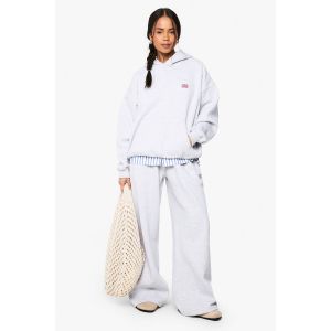 Jogger À Jambes Larges Brodé Du Drapeau Américain - Gris - Xs, Gris