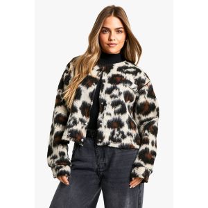 Veste Bomber Effet Laine, Imprimé Léopard "Petite" - Leopard - 40, Leopard