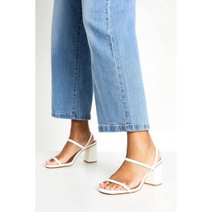 Talons Compensés À 2 Parties Pour Pieds Larges, Avec Bande Élastique - Blanc - 37, Blanc
