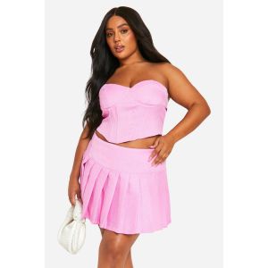 "Plus" Bandeau Boucle Corset Top - Rose - 52, Rose