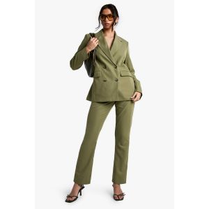 Pantalon Tailleur Slim À Jambe Droite - Vert Kaki - 44, Vert Kaki