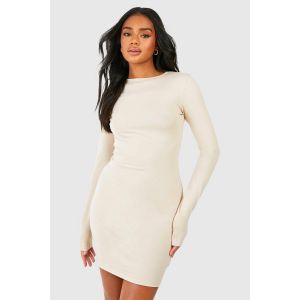 Robe Mini Premium À Manches Longues Ultra Douce - Gris Pierre - 42, Gris Pierre
