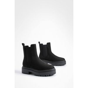 Bottes Chelsea Chunky En Synthétique-Suède À Semelle Échelonnée - Noir - 39, Noir
