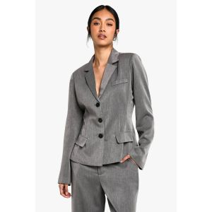Blazer Tailleur Cintré - Gris Perle - 40, Gris Perle