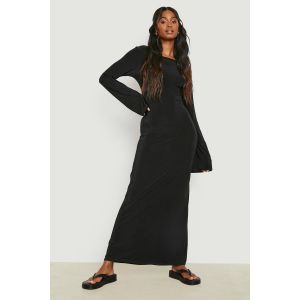 Robe Maxi À Dos Nu Heavy Soft Touch - Noir - 44, Noir