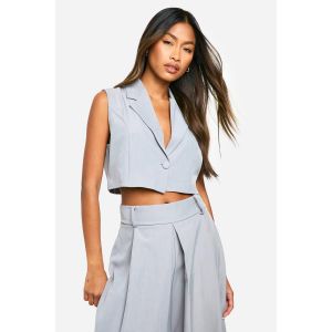 Marl Gilet Court Sur Mesure - Gris Perle - 34, Gris Perle