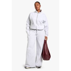 "Plus" Jogger À Taille Avec Cordon De Serrage, Jambe Droite - Gris - 52, Gris