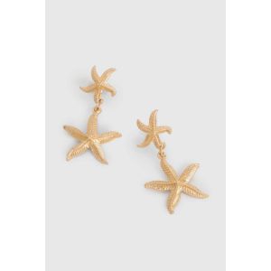Starfish Drop Earrings - Jaune Or - One Size, Jaune Or