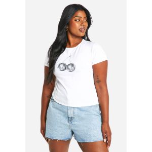 T-Shirt "Plus" Disco Ball Cherry Baby - Blanc - 46, Blanc