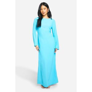 Robe Maxi Dos Nu Avec Détail De Petit Nœud - Bleu Pâle - 36, Bleu Pâle
