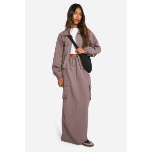 Cargo Maxi Skirt - Marron Moka - 38, Marron Moka
