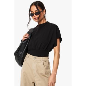 T-Shirt Cintré À La Taille - Noir - 34, Noir