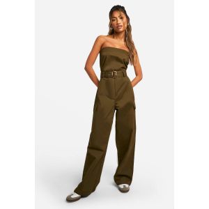 Combinaison Utilitaire Ceinturée À Bandeau - Vert Kaki - 38, Vert Kaki