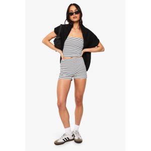 Striped Hot Pant - Noir - 42, Noir