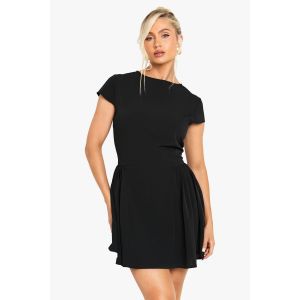 Robe Mini À Jupe Volumineuse Texturée - Noir - 40, Noir