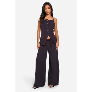 "Petite" - Pantalon Large À Cordon De Serrage - Plume - 34, Plume