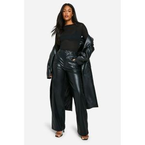 Pantalon En Synthétique Long À Jambes Larges - Noir - 16/36L, Noir