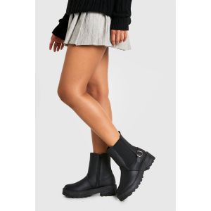Bottes Chelsea À Détail De Boucle Imposant - Noir - 40, Noir