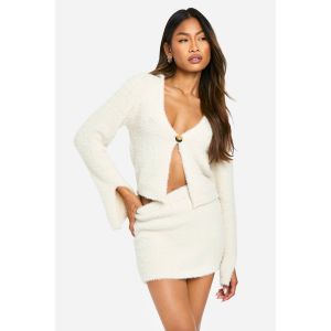 Fluffy Knit Jupon En Tricot Mini - Gris Pierre - L, Gris Pierre