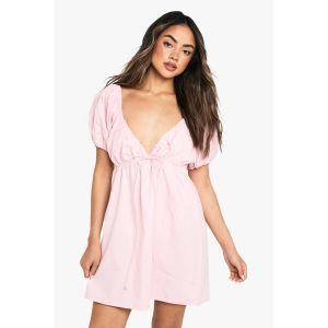 Robe À Smocks En Popeline De Coton - Rose - 42, Rose