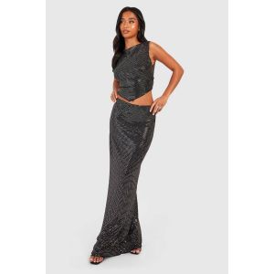 Jupe Maxi "Petite" À Sequins - Jaune Or - 42, Jaune Or