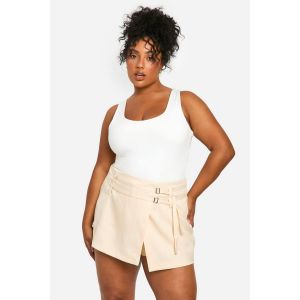 boohoo Femmes Grande Taille - Jupe-Short Habillee | &Eacute;cru | Taille: 56