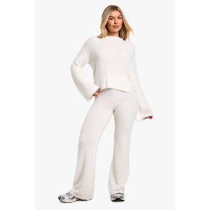 Pantalon Boucle À Jambe Large - Blanc Cassé - S, Blanc Cassé