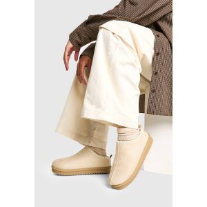 Mules Cosy À Coutures Contrastées - Marron Sable - 38, Marron Sable