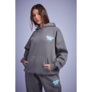 Dsgn Studio Sports Bubble Slogan Hoodie Surdimensionné - Gris Anthracite - M, Gris Anthracite