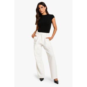 Pantalon Essentiel À Jambe Droite - Blanc Ivoire - 36, Blanc Ivoire