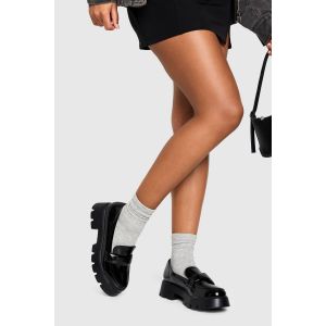 Mocassins Vernis À Semelle Épaisse - Noir - 36, Noir