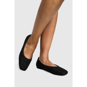 Ballerines En Bouclé - Noir - 39, Noir