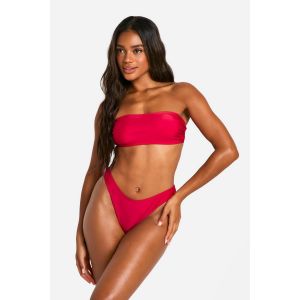 Mix & Match Culotte Bikini Jambe Haute - Rouge Lie De Vin - 36, Rouge Lie De Vin