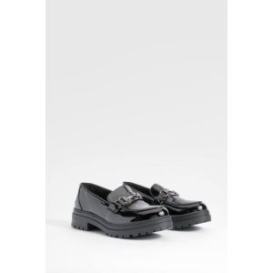T Bar Chunky Patent Loafers - Noir - 41, Noir