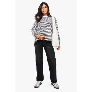 Maternité - Jeans À Jambe Droite "Over The Bump" - Noir Délavé - 38, Noir Délavé