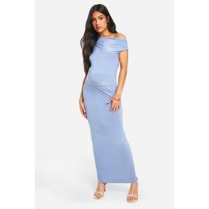 Jupe Maxi En Tissu Fluide Pour Maternité - Bleu Ciel - 44, Bleu Ciel