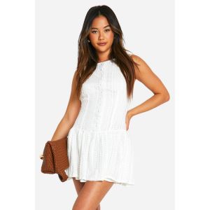 Mini Robe Boutonnée En Dentelle - Blanc Ivoire - 44, Blanc Ivoire