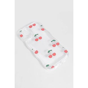 Coque De Téléphone Ondulée Avec Détail Cerise - Rouge - Iphone 14 Pro Max, Rouge