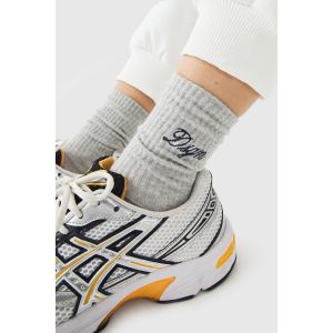 Dsgn Studio Chaussettes De Sport Brodées - Gris - One Size, Gris