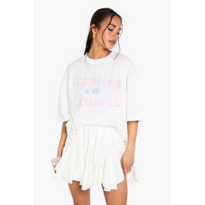 T-Shirt Oversize Avec Slogan "Going To The Chapel" Pour Mariée - Blanc - 34, Blanc