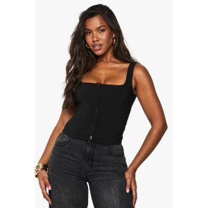 Hook And Eye Corset Top - Noir - 42, Noir