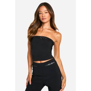 Haut Bandeau Taille Haute Avec Ceinture - Noir - 42, Noir