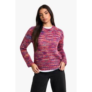 Pull En Maille Épaisse À Fente - Rouge - M, Rouge