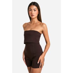 Combinaison Bandeau Long À Pli Rabattable - Marron Chocolat - 44, Marron Chocolat