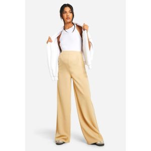 Pantalon De Maternité Sur Mesure En Crêpe À Jambes Larges - Gris Pierre - 44, Gris Pierre