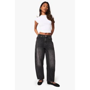Jean En Denim À Jambe Canon - Gris Foncé - 34, Gris Foncé
