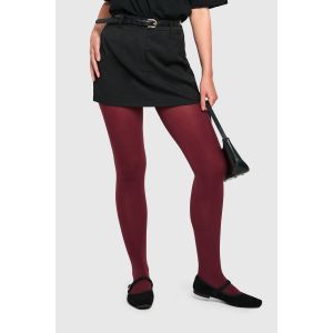 80 Collants Bordeaux 80 Deniers - Rouge Bordeaux - One Size, Rouge Bordeaux