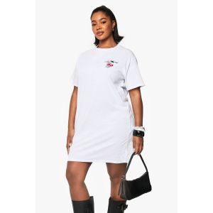 "Plus" The Sweet Life Cherry Robe Tee-Shirt Oversize - Blanc - 46, Blanc