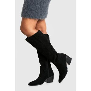 Bottes De Cowboy Western En Suédé Synthétique - Noir - 38, Noir