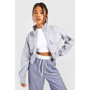 Veste Bomber À Détails De Poche "Petite" - Gris - 40, Gris